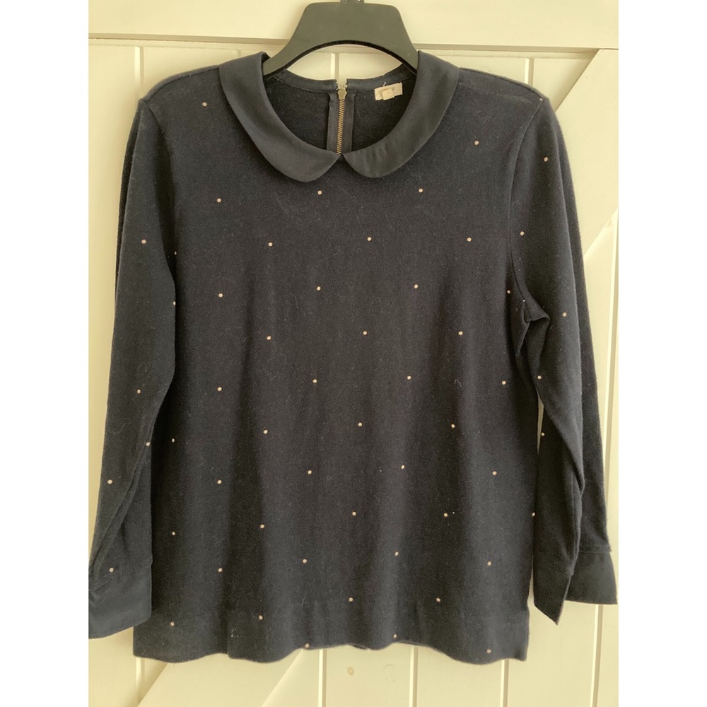 Navy Collared J.Crew Sweater